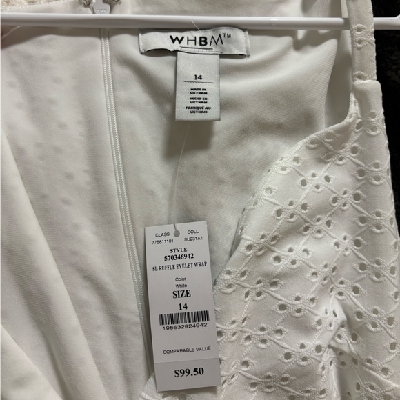 WHBM Eyelet Ruffle Wrap Dress - Picture 6 of 6